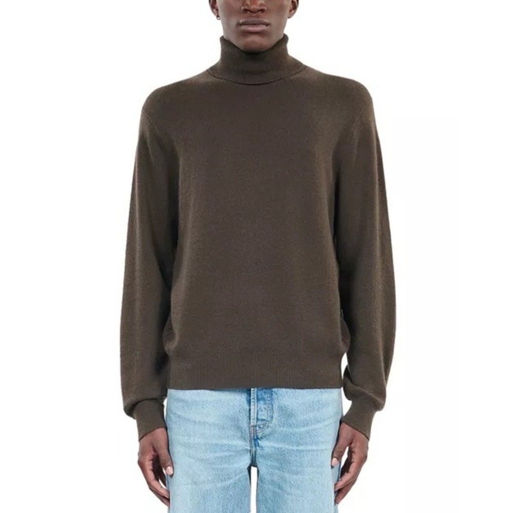 The Kooples NEW Cashmere Blend Turtleneck Sweater Khaki Size Large‎ MSRP $565